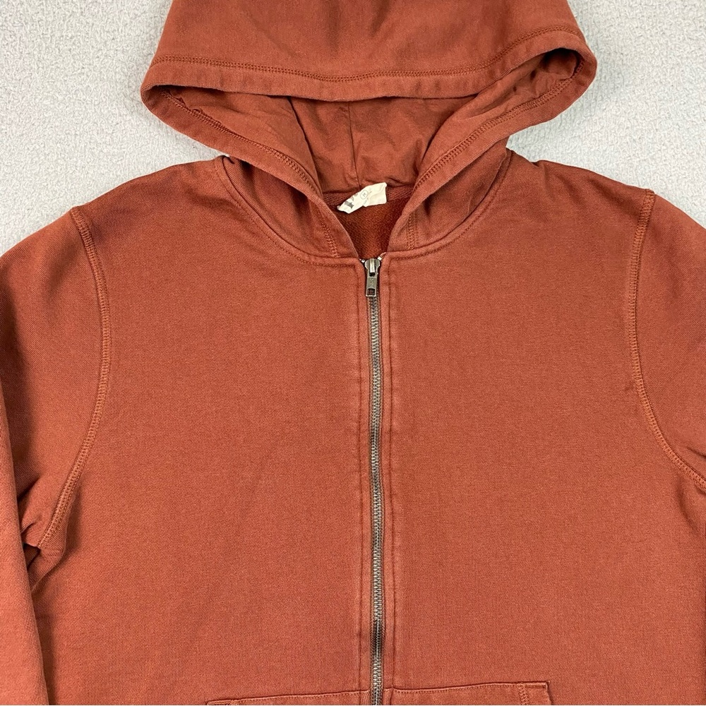 Pact Organic Cotton Hoodie Men's Size M Full Zip Sweatshirt Brick Color Medium * - Picture 7 of 15